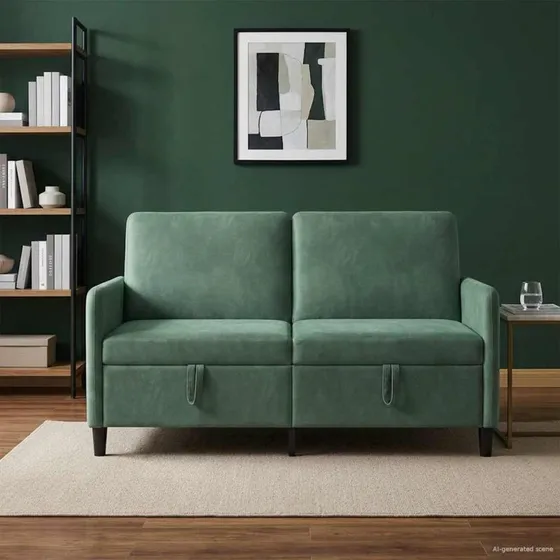 vidaXL Sofa med Opbevaring Havgrøn 152 x 78 x 87 cm