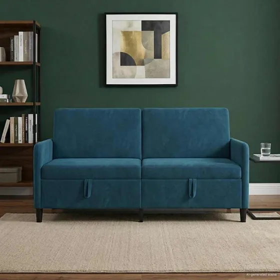 vidaXL Sofa med Opbevaring 172 cm Blå