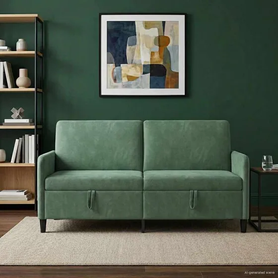vidaXL Sofa med Opbevaring Havgrøn 172 cm