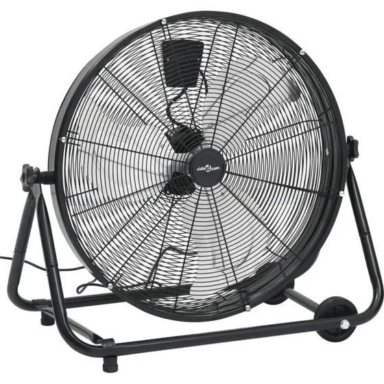 vidaXL 60 cm industriel gulvventilator 172,5 W sort