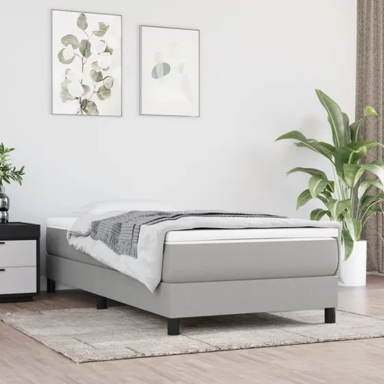 vidaXL springmadras med pocketfjedre, medium, 100x190x20 cm, lysegrå