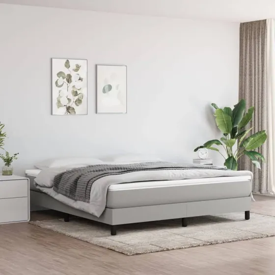 vidaXL Springmadras med Pocketfjedre 193x203x20 cm Lysegrå