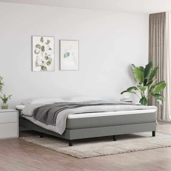 vidaXL Springmadras med Pocketfjedre, 183x213x20 cm, Mørkegrå