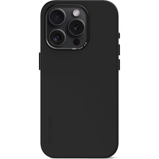 Decoded AntiMicrobial Silicone Cover til iPhone 15 Pro Sort