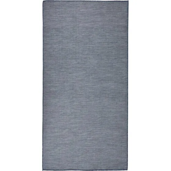 vidaXL fladvævet udendørstæppe 100x200 cm blå
