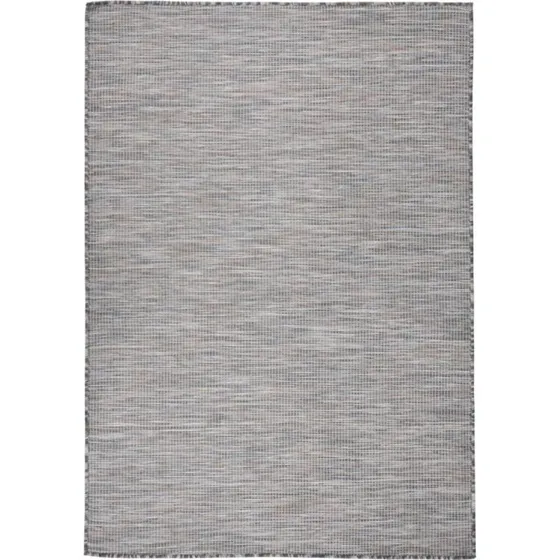 vidaXL fladvævet udendørstæppe 140x200 cm brun og blå
