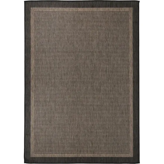 vidaXL fladvævet udendørstæppe 140x200 cm mørkebrun