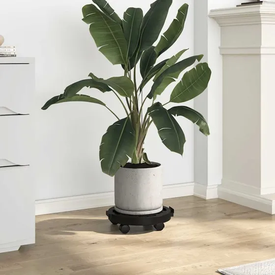 vidaXL Plantevogn 30 cm, 170 kg, sort
