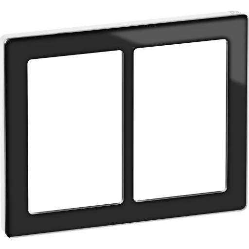 LK FUGA Pure 66 Design ramme 2x1½ modul, sort/hvid