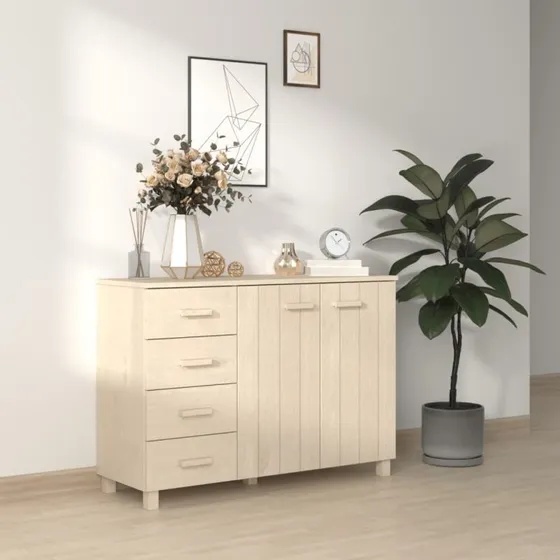 vidaXL Skænk HAMAR 113x40x80 cm fyrretræ honningbrun