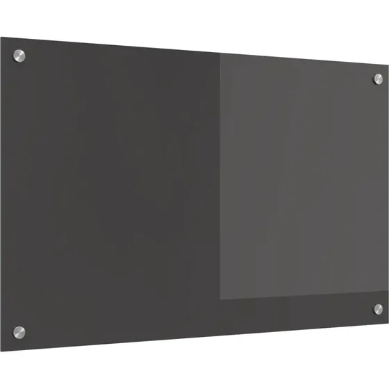 vidaXL Køkkenbacksplash Mørkegrå 80 x 50 cm hærdet glas
