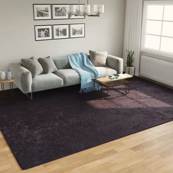 vidaXL gulvtæppe 400x300 cm antracitgrå vaskbart