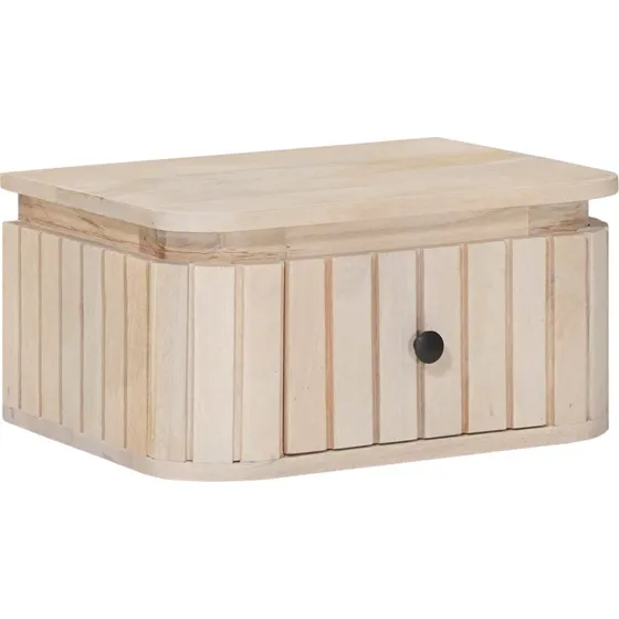 vidaXL Håndlavet Natbord Hvid 40 x 30 x 20 cm i Massivt Mangotræ