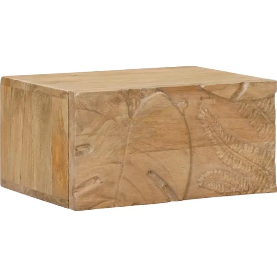 vidaXL Håndlavet Natbord Teakbrun 40 x 30 x 20 cm i Massivt Mangotræ