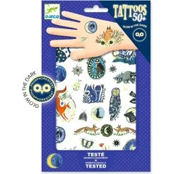 Djeco 50 Nattens Reflektioner – selvlysende tatoveringer
