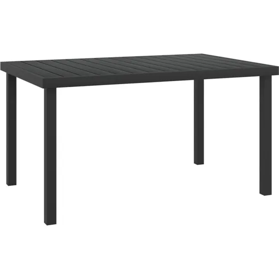 vidaXL havebord 140x90x74 cm aluminium og WPC sort