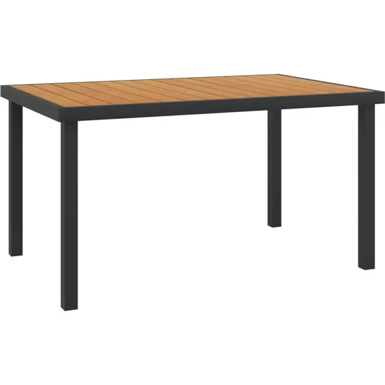 vidaXL havebord 140x90x74 cm WPC aluminium brun