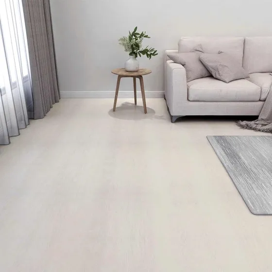 vidaXL Selvklæbende PVC Gulvplanker Lys Beige, 5,11 m² (55 stk)