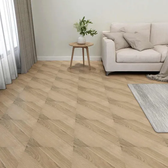 vidaXL Selvklæbende PVC Gulvplanker Brun 55 stk (5,11 m²)