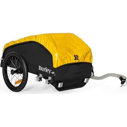 Burley Nomad Cykeltrailer, Sort/Gul, 45 kg last, 105 liter