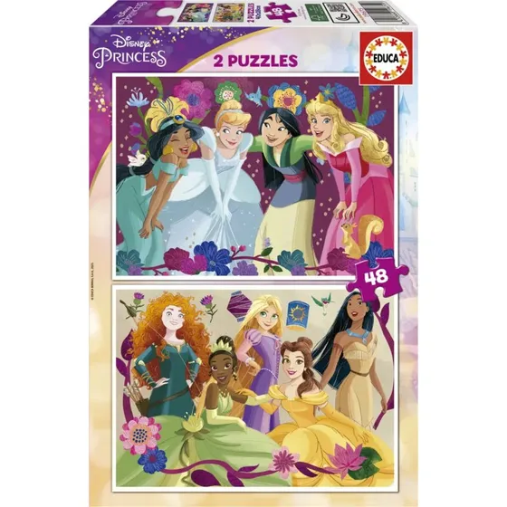 Educa Disney Princess 2x48 Brikker Puslespil