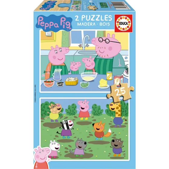 Educa Gurli Gris Træpuslespil 2x25 Brikker