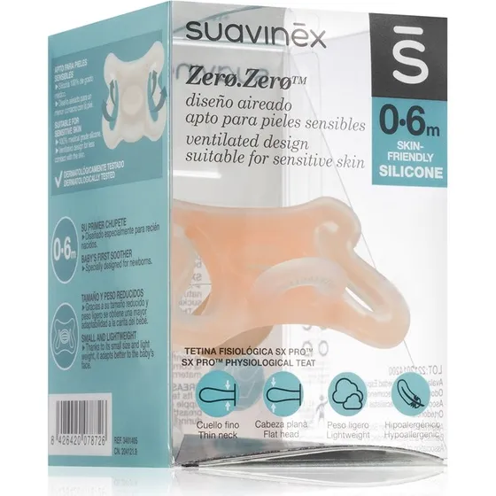 Suavinex Zero Zero Symmetrisk Silicone Sut 0-6 måneder