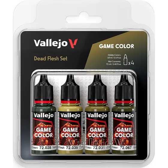 Vallejo Game Color Dead Flesh Maling Set 4x18 ml