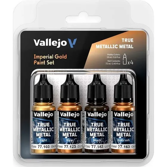 Vallejo True Metallic Metal Light - Imperial Gold 4x18 ml