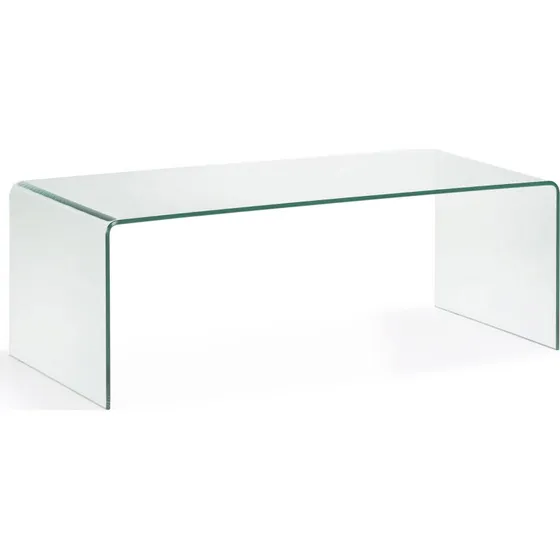 Kave Home Burano Sofabord i klart hærdet glas 110x50 cm
