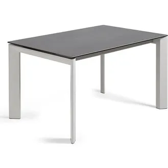 Kave Home Axis spisebord med udtræk, 140-200 cm, sort/grå