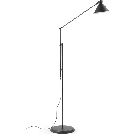 Kave Home Odine gulvlampe, sort metal