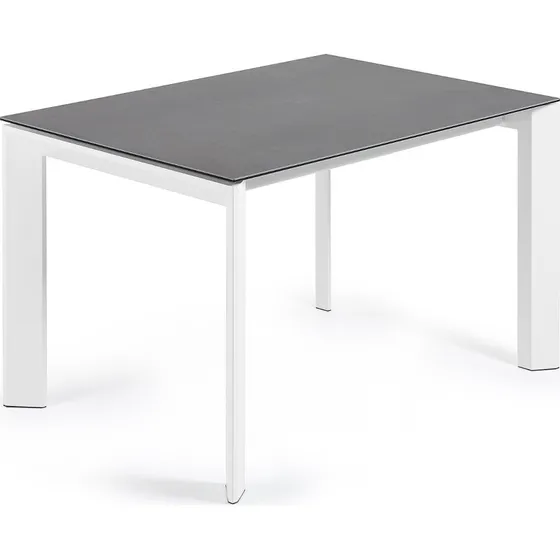 Kave Home Axis Spisebord 120-180 cm mørkegrå/hvid