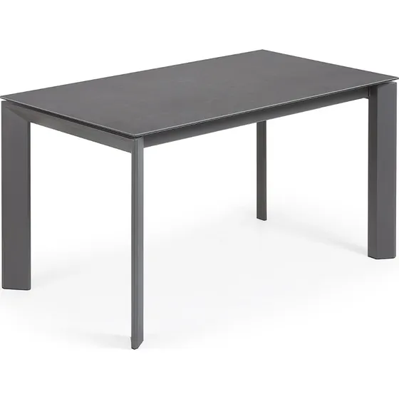 Kave Home Axis Spisebord 140-200 cm mørkegrå keramik-stål