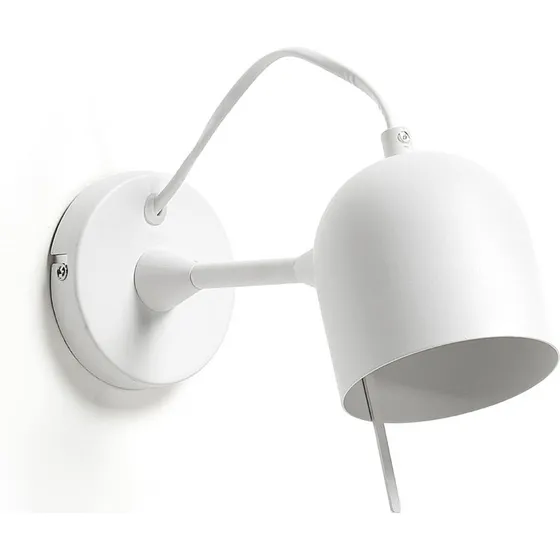 Kave Home Lucilla Væglampe, Hvid Stål, Magnetisk, G9, 10x27 cm
