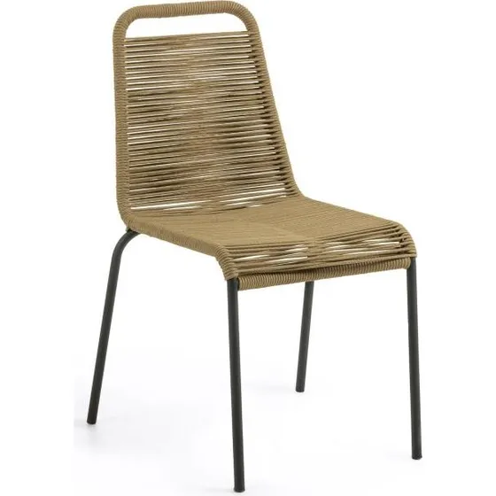 Kave Home Glenville spisebordsstol brun/sort