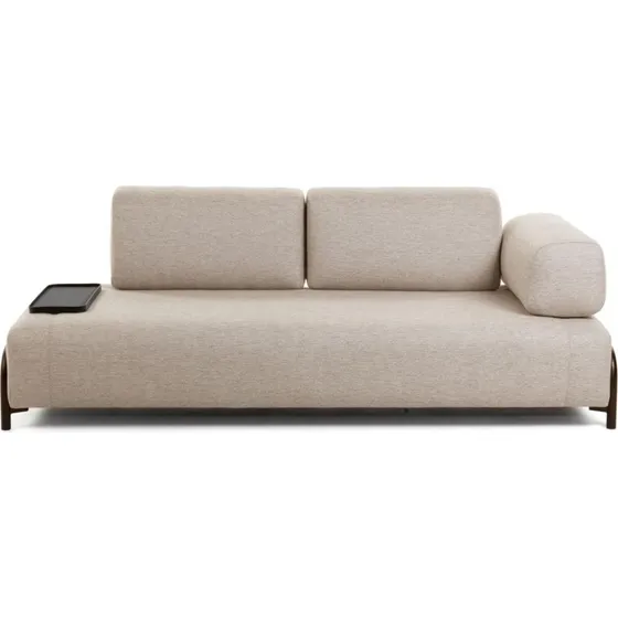 Kave Home Compo 3-pers. sofa beige med bakke