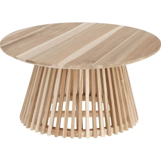 Kave Home Irune rund sofabord i natur teaktræ (Ø80 cm)