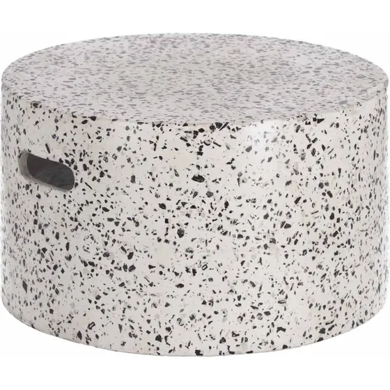 Kave Home Jenell havebord hvid terrazzo cement Ø52