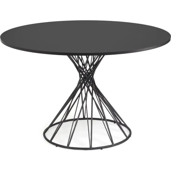 Kave Home Niut rundt spisebord Ø120 cm sort