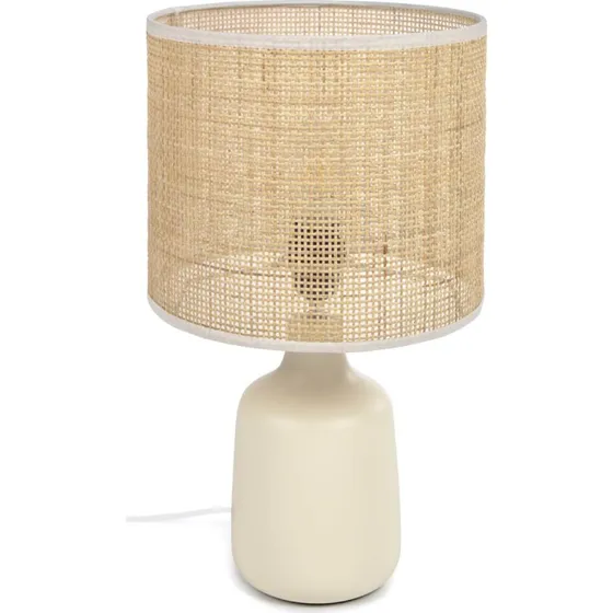 Kave Home Erna Bordlampe H46 cm natur/beige