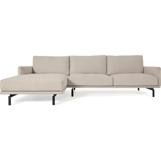 Kave Home Galene 3-pers. chaiselong sofa, beige genbrugs-PET