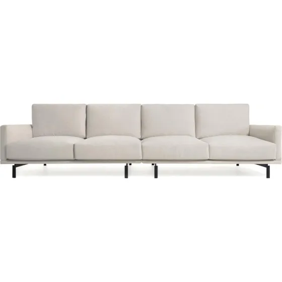 Kave Home Galene 4-pers. sofa beige genbrugstekstil jernben