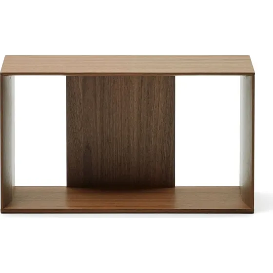 Kave Home Litto mellemstor hylde modul, brun valnøddefinér (67x38)