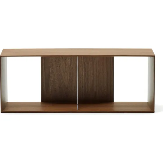 Kave Home Litto stor hylde modul, brun valnøddefinér 101x38 cm