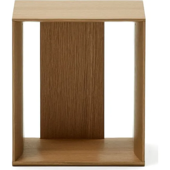 Kave Home Litto lille hylde modul, brun egefinér (34x38 cm)