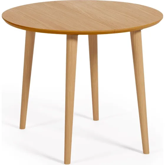 Kave Home Oqui Spisebord, 90-170 cm, natur egefinér