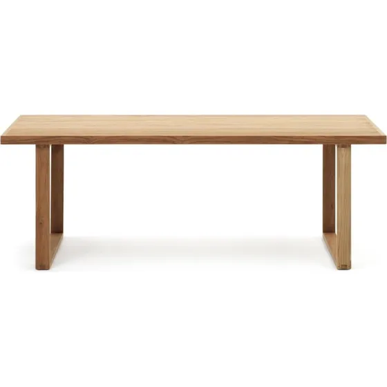Kave Home Canadell Udendørs Spisebord, 220x100 cm, Genbrugs Teak