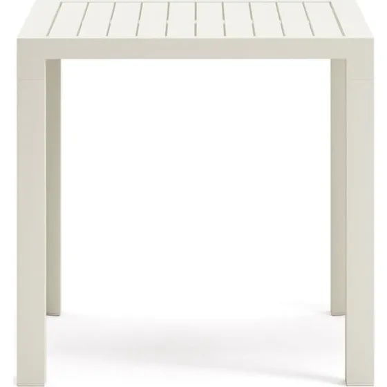 Kave Home Culip havebord hvidt 77x77 cm rustfrit aluminium