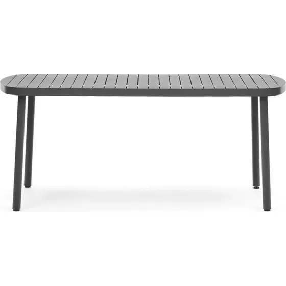Kave Home Joncols havebord, grå aluminium 180x90 cm